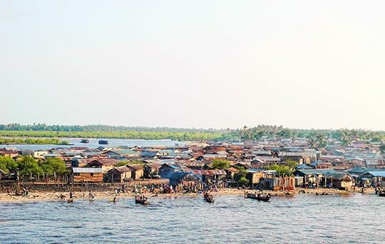 detail of lagos town in nigeria , west africa