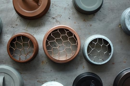 Decorative flower frog jar lids from Mason Jar Lifestyle