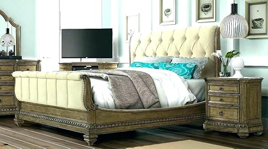cream tufted headboard colored wooden queen