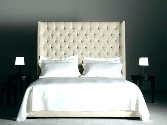 cream tufted headboard bedroom luxurious tall for amazing bed leather
