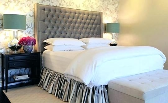 cream tufted headboard velvet contemporary bedroom target