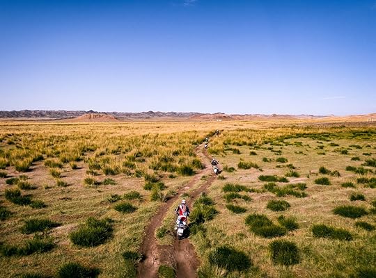Mongolia motorcycle riders