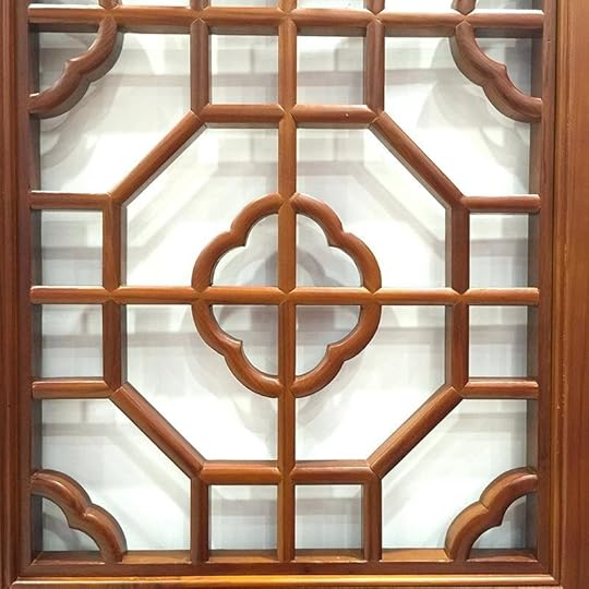 lattice ceiling classical flower window box style decoration wooden backdrop basement ideas