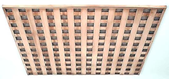 lattice ceiling copper tile flush light