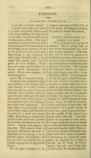 Ackermann's Fashion plate description part 1, May 1816