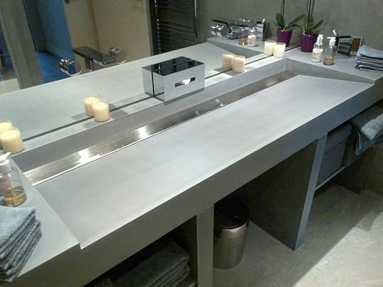 concrete bathroom vanity image by sink countertop