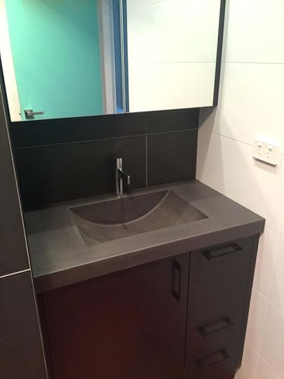 concrete bathroom vanity polished top by design countertop diy