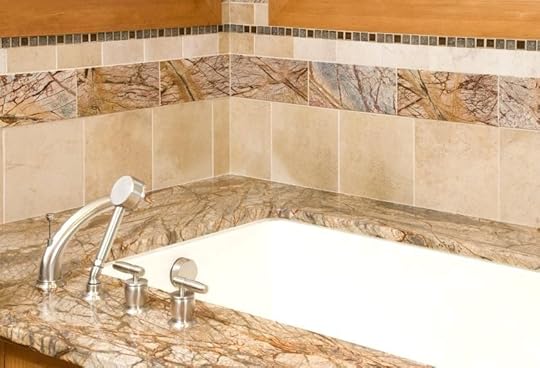 bathroom tub tile ideas brown deck and surround small