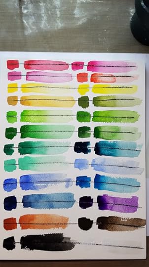 Kuretake Gansai Tambi Opacity Test