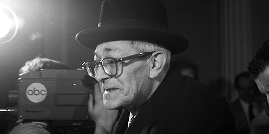 Former Central Intelligence Agency Counterintelligence Chief James J. Angleton as he departs from a meeting of the Rockefeller commission on the CIA in Washington, D.C., Feb. 11, 1975. Angleton, who resigned from the agency in December, testified for nearly two hours in closed session as the panel continues probing alleged domestic spying. (AP Photo/Henry Burroughs)