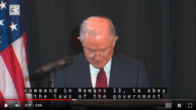 jeff sessions romans 13