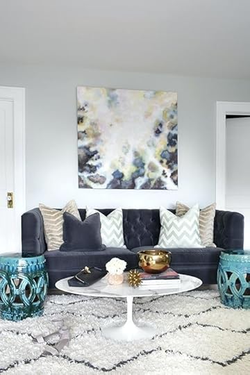 navy tufted sofa velvet with high back