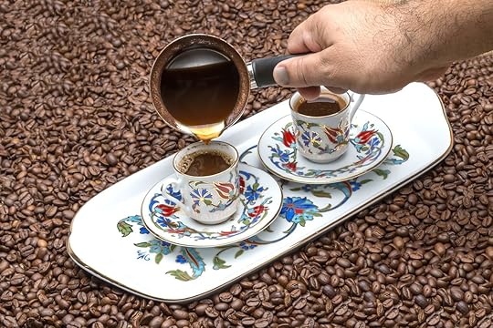 Turkish coffee being poured