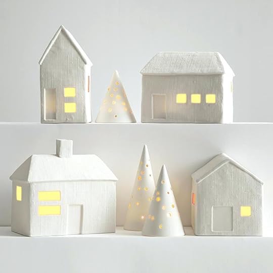 redenvelop com porcelain village set from add crushed glass to trees red envelope gifts for her