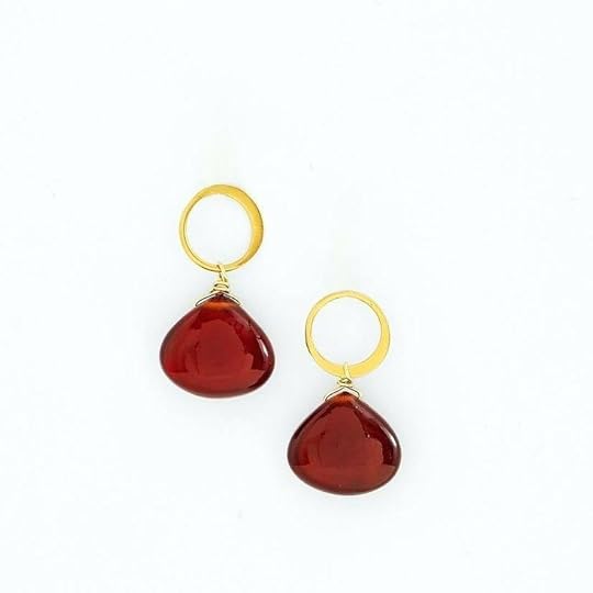 redenvelope com new gold fill garnet drop earrings gifts for her red envelope coupon code free shipping