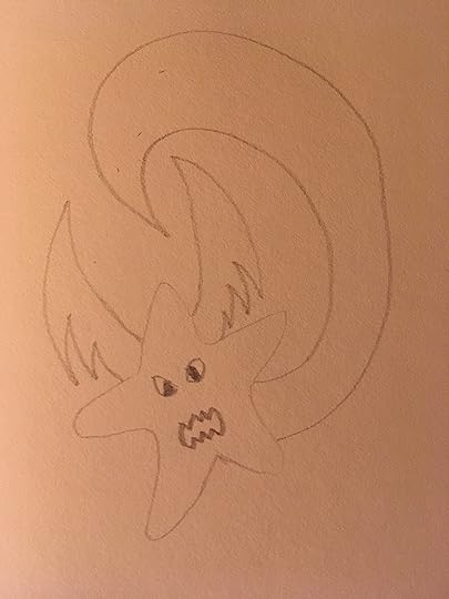 Star dragon in pencil rawr