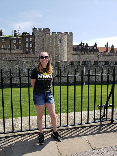 Image may contain: Susan Arnold, smiling, standing, sky and outdoor