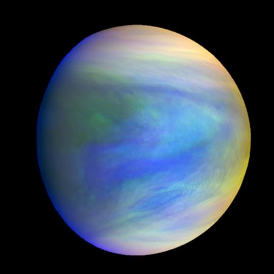 Compositie picture of Venusian atmosphere as seen by Japan's Akatsuki spacecraft (JAXA)