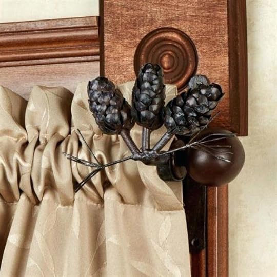 oil rubbed bronze curtain rods amazing modern store pine cone ideas rod finials