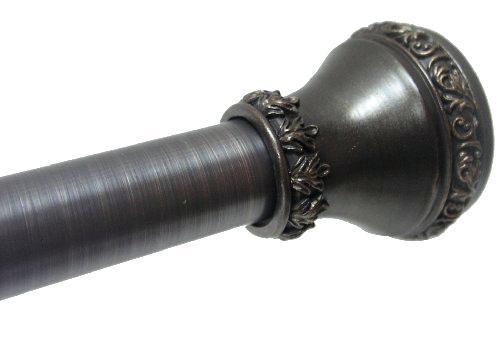 oil rubbed bronze curtain rods ivy shower tension rod finials