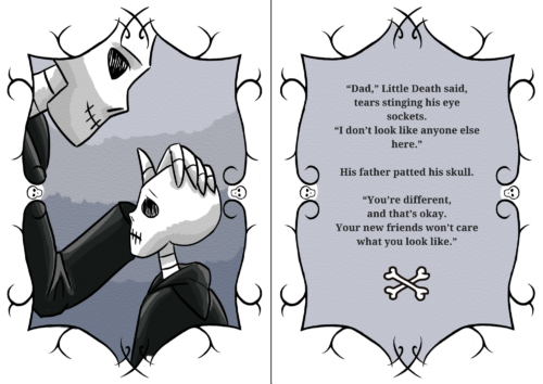only freaks turn things into bones pages 3-4