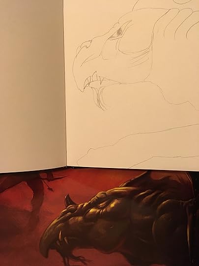 :-( Pants mcdragon in pencil with better painting by Alan lathwell 