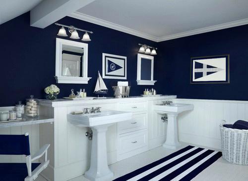bathroom color ideas schemes easy tips to help you decorating navy blue gray tile