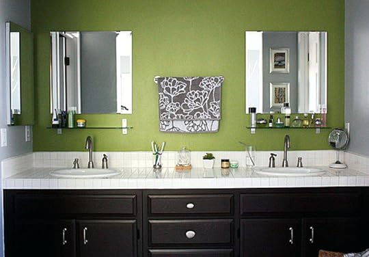 bathroom color ideas with green and grey combination for vanity area paint sherwin williams