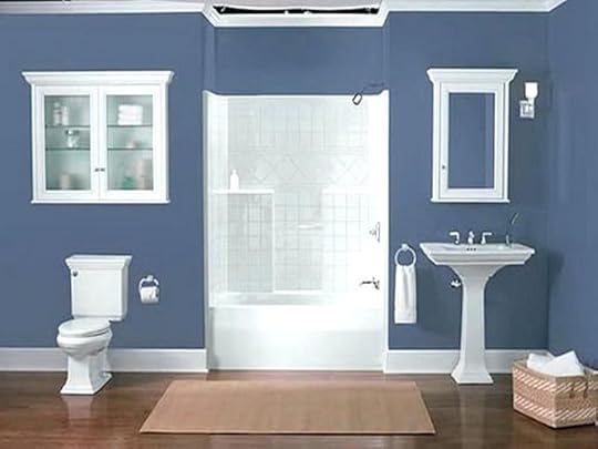 bathroom color ideas paint blue tile with grey