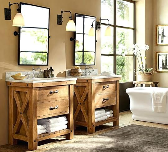 pottery barn vanities incredible style bathroom vanity throughout reclaimed wood single sink console wax pine finish look alikes