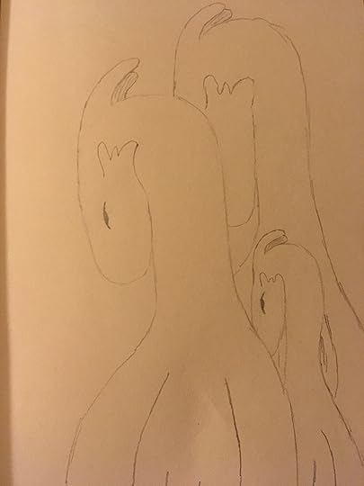 Three standing sleepy dragons