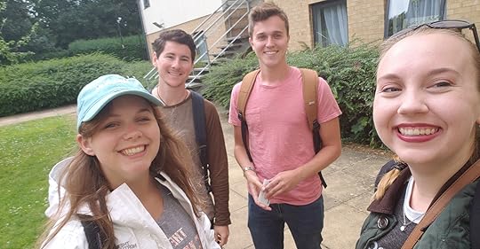 Image may contain: 4 people, including Caleb Levine and Susan Arnold, people smiling, people standing, outdoor and nature