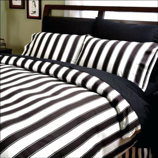 black and white striped bedding comforter sheet set