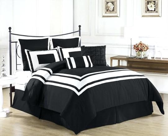 black and white striped bedding minimalist bedroom with 8 piece queen bedspread set 1 square decorative pillow bed se