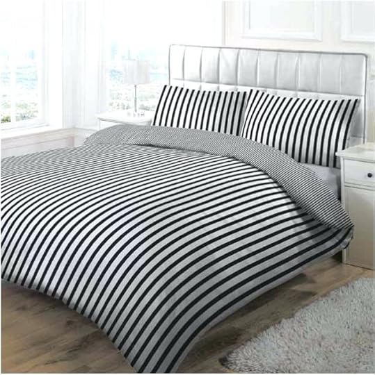 black and white striped bedding king