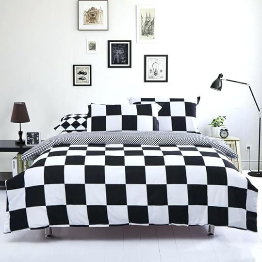 black and white striped bedding lucky textile duvet cover set grid stripe bed