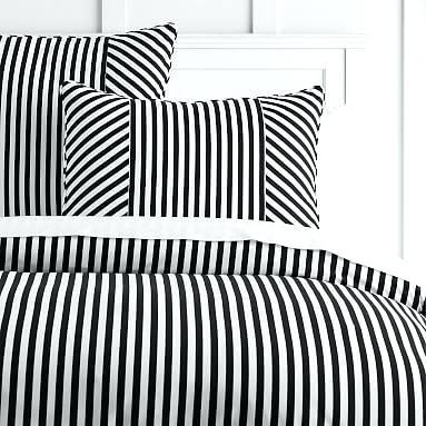black and white striped bedding the cabana stripe duvet sham twin set