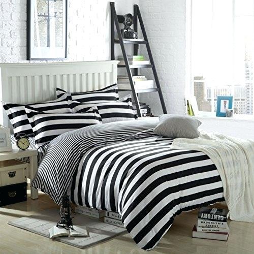black and white striped bedding twin full queen size cotton 4 pieces prints duvet cover set bed linens sheet sets bedclothes b