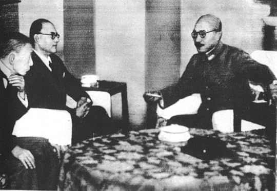 Subhash Chandra Bose and Hideki Tojo, Tokyo, Japan, 10 Jun 1943 (public domain via WW2 Database)