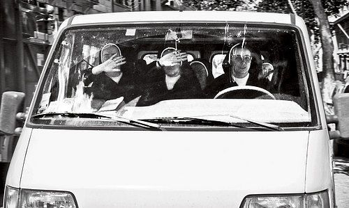 van with nuns