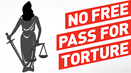 No free pass for torture: an image prepared by the ACLU.