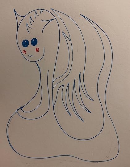 Weird green dragon blue eyes no legs