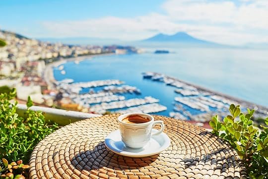 Cup of fresh espresso coffee in Italy