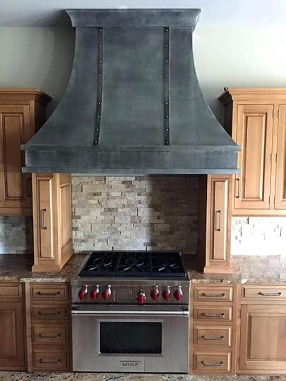 zinc range hood custom made kitchen 30