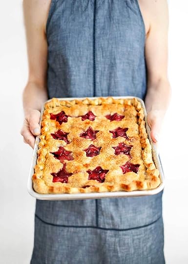 Holding a Strawberry Slab Pie from The Fauxmartha