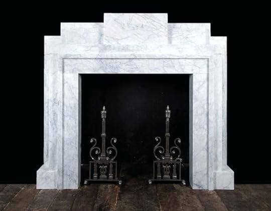 art deco fireplace vat cast iron surround