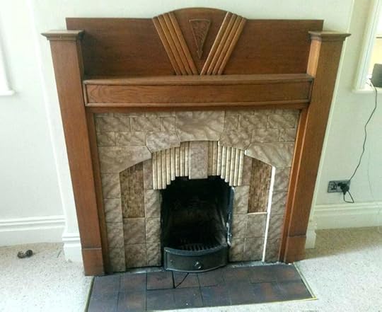 art deco fireplace fire surround and tiles for sale
