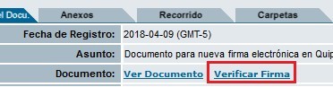 Verificación de documento