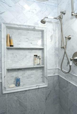 carrara marble shower u fish scale polished marbles and house remodeling niche how to clean floor