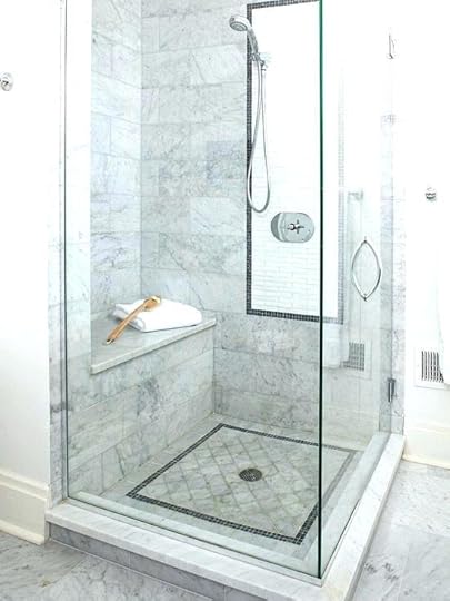 carrara marble shower white tiles subway tile bench